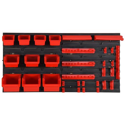 Set da Officina 35 pz Rosso e Nero 77x39 cm in Polipropilene - Foto 2