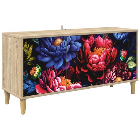 Mobile TV KIEL 102 x 33 x 50 cm Sonoma Legno ingegnerizzato - Foto 1