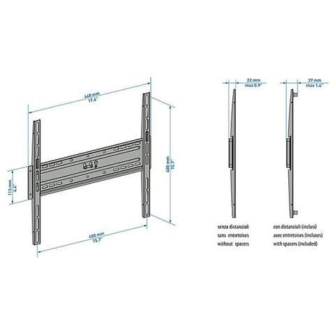 Supporto da parete Slim ES400 per TV LED - LCD - PLASMA 40" - 50" Portata massima 30 kg - Foto 2