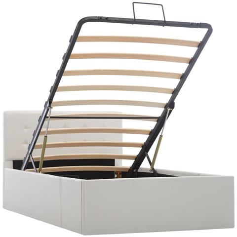 Giroletto Con Contenitore Idraulico Bianco Similpelle 90x200cm - Foto 2