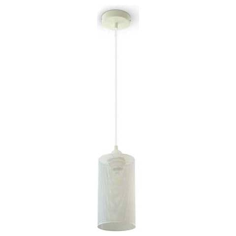 Lampadario Portalampada 1mt E27 ?130mm - Metallo Traforato - Mod Vt-7132 - Sku 3829 - Bianco - Foto 1