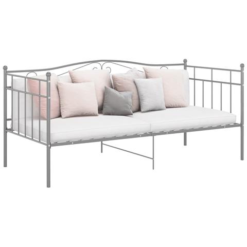 Telaio Divano Letto Grigio in Metallo 90x200 cm - Foto 2