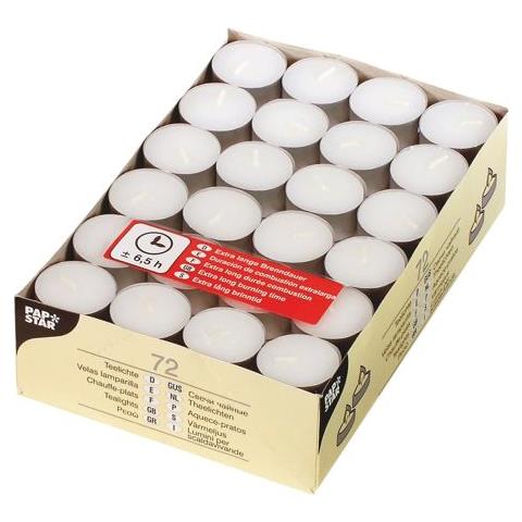 15230 candela di cera Cilindro Bianco 72 pz - Foto 1