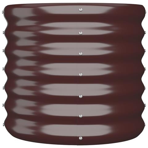 Vaso Giardino Acciaio Verniciato a Polvere 40x40x36 cm Marrone - Foto 2