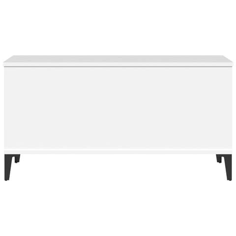 Tavolino Da Salotto Bianco 90x44,5x45 Cm In Legno Multistrato - Foto 9