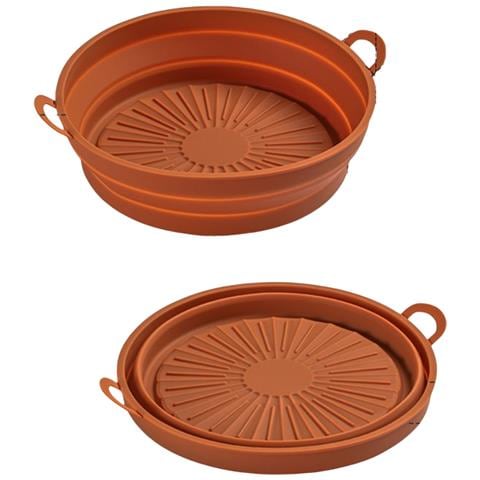 Stampo In Silicone Rotondo Pieghevole Per Friggitrice Ad Aria Brown 19 Cm - Foto 1