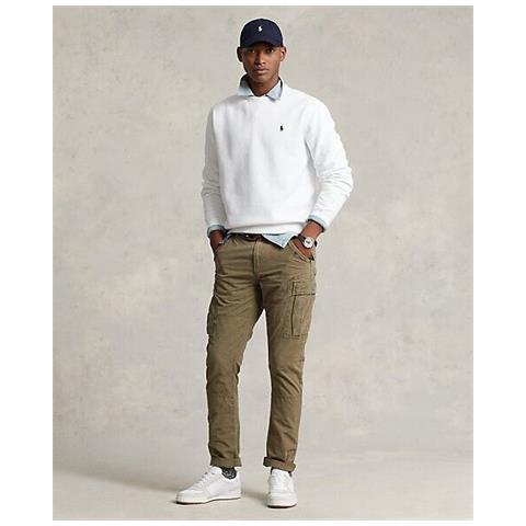Felpa Ralph Lauren Uomo 100% Cotone Felpa Classica Girocollo Con Logo Ricamato Tg Xxl - Foto 2