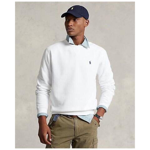 Felpa Ralph Lauren Uomo 100% Cotone Felpa Classica Girocollo Con Logo Ricamato Tg Xxl - Foto 3