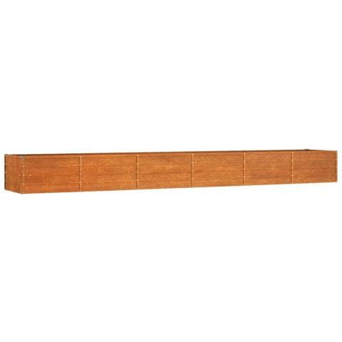 Letto Rialzato da Giardino Ruggine 480x80x45 cm Acciaio Corten - Foto 1