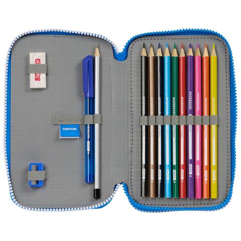 Astuccio Doppio R. C. Deportivo De La Coruña Azzurro 12.5 X 19.5 X 4 Cm (28 Pezzi) - Foto 2