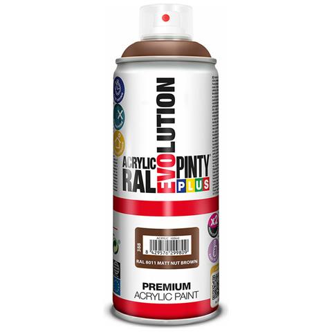 Vernice Spray Pintyplus Evolution Ral 8011 Nut Brown 400 Ml Mat - Foto 1