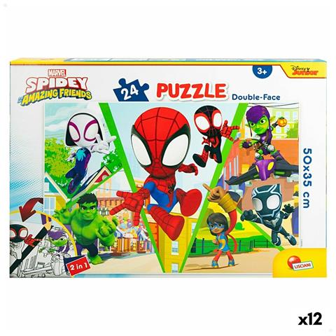 Puzzle Per Bambini Double-face 50 X 35 Cm 24 Pezzi (12 Unità) - Foto 1