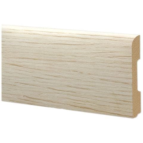 Battiscopa Bc Spazzolato In Polimeri Equalwood Hi-tec 68x10mm Bianco, Alluminio Ecc. - Rovere Sbiancato - Foto 1