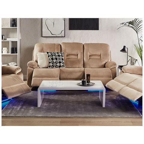 3 Posti Bergen Velluto Beige Sabbia Con Porta Usb - Foto 1