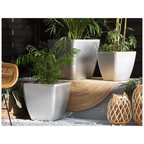 Set Di 2 Vasi Argento 42 X 42 X 41 Cm Astras - Foto 1