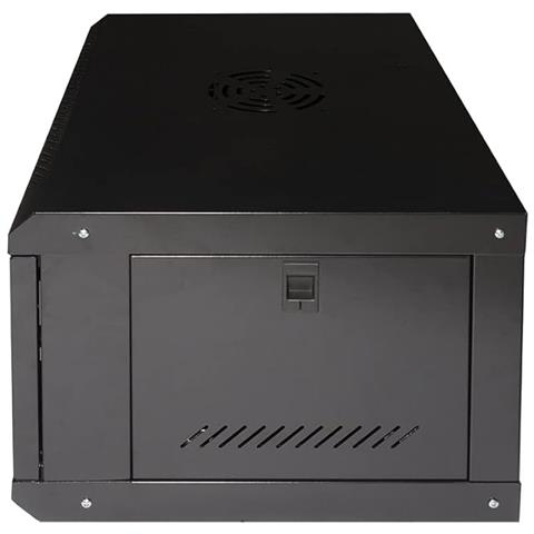 Armadio Rack 19'' 6u Serie Light Colore Nero Con Porta Vetro (axpxl) 300x400x530mm Ripiano Incluso - Foto 2