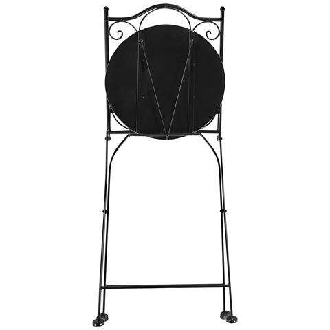 Set Di 2 Sedie Da Giardino Metallo Nero Civita - Foto 2