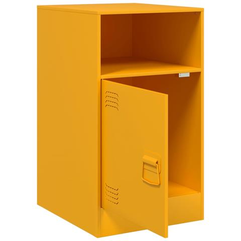 Comodini 2 pz Giallo Senape 34,5x39x62 cm in Acciaio - Foto 2