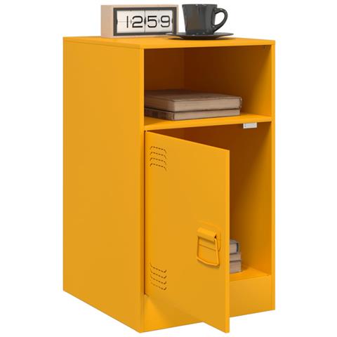 Comodini 2 pz Giallo Senape 34,5x39x62 cm in Acciaio - Foto 10