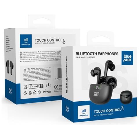 Auricolare Bluetooth 5.4 Tws T60 Lcd Stereo In-ear Blackper Smartphone - Foto 5