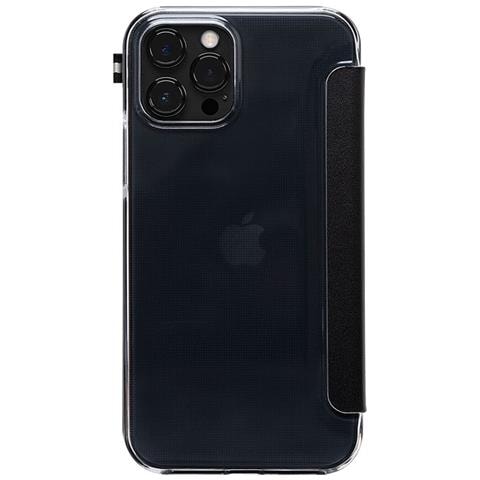 Custodia Per Iphone 12 Pro Max Edizione Elysée In Pelle Con Portacarte, Nero - Foto 1