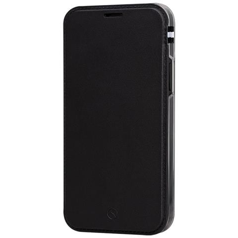 Custodia Per Iphone 12 Pro Max Edizione Elysée In Pelle Con Portacarte, Nero - Foto 3