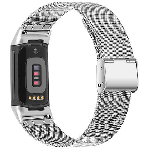 Cinturino In Acciaio Inossidabile Per Fitbit Charge 5 Charge 6 Silver - Foto 1