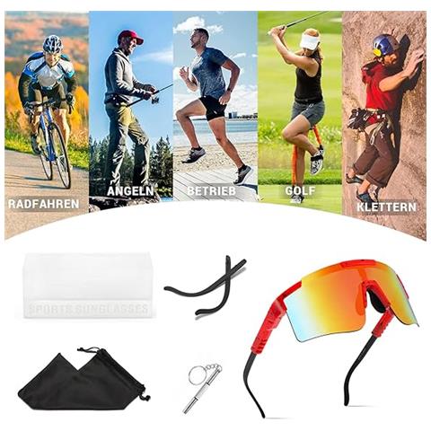 Occhiali Da Ciclismo Professionali Marida - Protezione Uv400 E Lenti Ampie - Foto 2