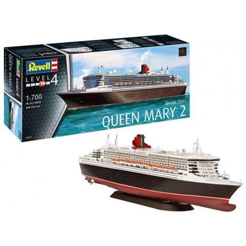 Queen Mary 2 Modello di nave passeggeri Kit di montaggio 1:700 - Foto 7