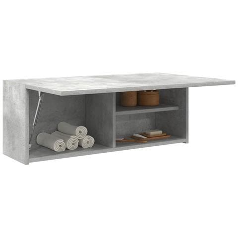 Armadietto Da Bagno Grigio Cemento 80x25x30 Cm In Truciolato - Foto 1