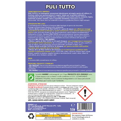 Puli Tutto 1ltx6pz - Detergente Universale Per Superfici Dure, Come Cotto, Pietra, Cemento, Metalli, Legno. Efficace Anche A Basse Concentrazioni. - Foto 2