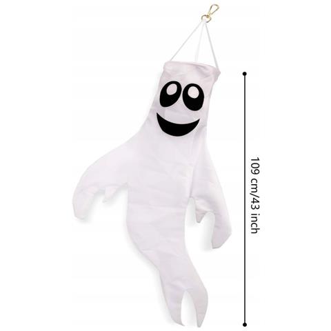 Fantasma Pendente Da Giardino Per Halloween, 109 Cm, Bianco - Decorazione Spettacolare! - Foto 4
