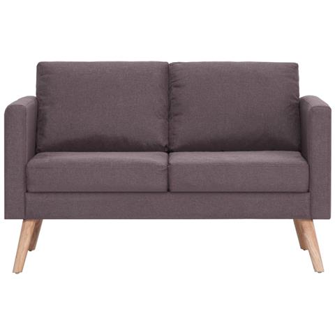 Divano A 2 Posti In Tessuto Grigio Talpa - Foto 2