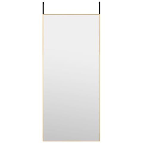 Specchio Da Porta Oro 40x100 Cm In Vetro E Alluminio - Foto 1