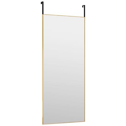 Specchio Da Porta Oro 40x100 Cm In Vetro E Alluminio - Foto 2