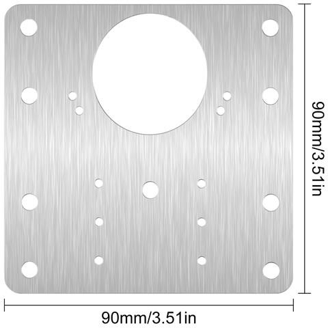 Piastra Di Riparazione Per Cerniere Per Mobili 9x9 Cm In Acciaio Inox 2-pack - Foto 2