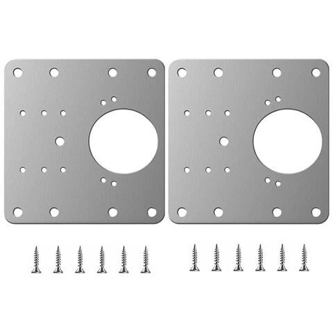 Piastra Di Riparazione Per Cerniere Per Mobili 9x9 Cm In Acciaio Inox 2-pack - Foto 1