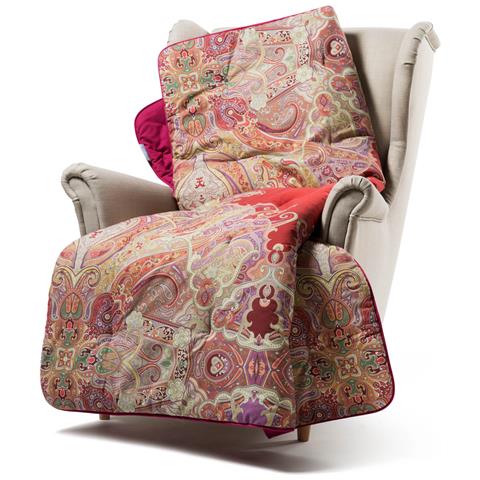 Scaldotto Cm 130x170 Kashmir In Cotone Pettinato Colore Bordeaux Misura Cm 130x170 - Foto 2