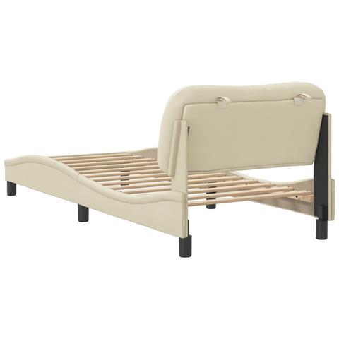 Giroletto con LED senza Materasso Crema 90x190 cm in Tessuto - Foto 9