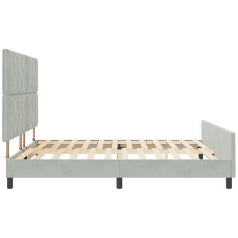 Rete letto in Grigio chiaro - 180x200 cm in Velluto - Foto 9