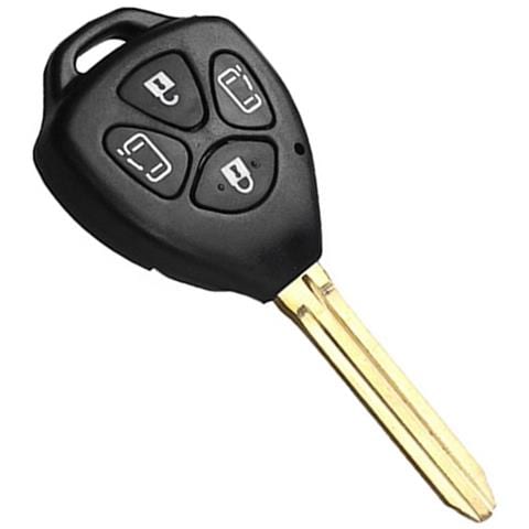 Guscio Chiave Auto Nero Abs Compatibile Con Toyota Camry Corolla - Sostituzione Telecomando - Foto 2