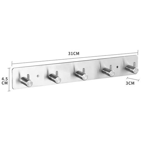Appendiabiti Da Porta In Acciaio Inox - Ganci Metallici Senza Foratura Per Cappotti E Abiti Silver - Foto 1