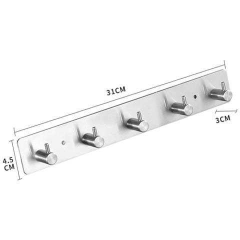 Appendiabiti Da Porta In Acciaio Inox - Ganci Metallici Senza Foratura Per Cappotti E Abiti Silver - Foto 3
