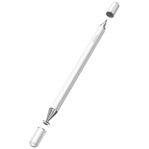 Stilo Tattile 2 In 1 Per Schermo O Carta Con Penna A Sfera Integrata, Bianco - Foto 1
