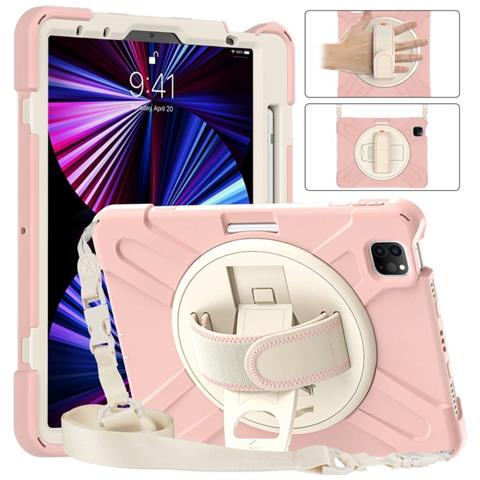 Custodia Per Ipad Pro 3/2/1 11” Con Supporto E Tracolla Rosa - Foto 4