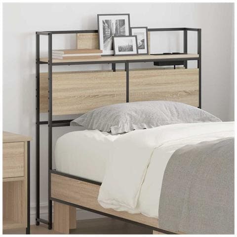 Testata contenitore rovere sonoma 90 cm Legno multistrato - Foto 2