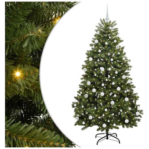 Albero di Natale artificiale Verde 180 cm PVC e Metallo - Foto 1