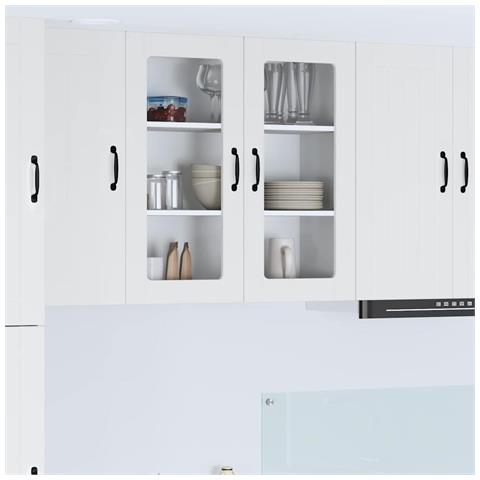 Mobile da cucina con lo scaffale Bianco Lucido 80 x 31 x 80 cm - Foto 2