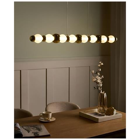 Lampadario A Led Sora Vetro Oro - Foto 1