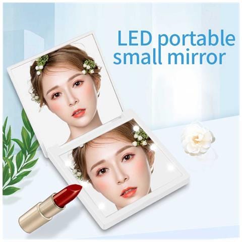 Specchio Led Per Trucco - Pieghevole Con 6 Luci White - Foto 2